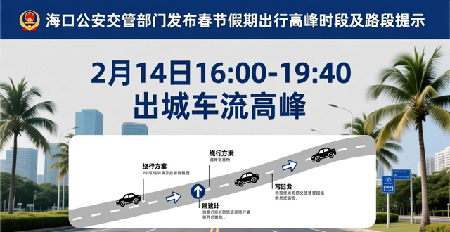 海口商圈景區(qū)周邊交通提示_?？诖汗?jié)出行高峰路段_出行提示